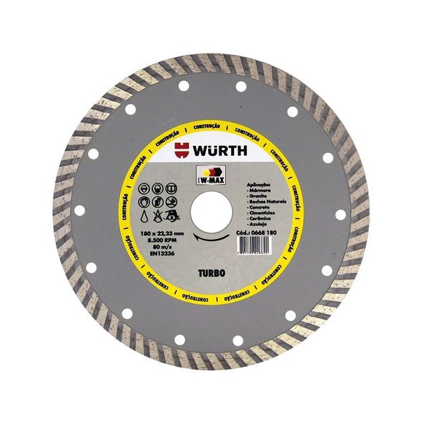 02 disco de corte diamantado v2 turbo 180x22 23mm granito