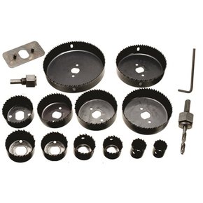 01 kit jogo serra copo pecas profissional 16 pecas