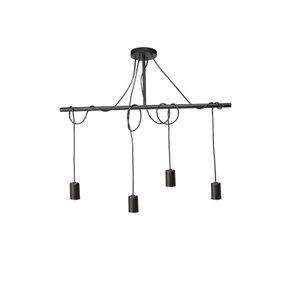 01 lustre pendente taschibra tears linear preto e27 bivolt