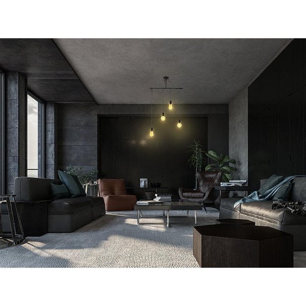 02 lustre pendente taschibra tears linear preto e27 bivolt