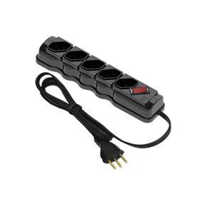 01 filtro de linha 5 tomadas 10a bivolt 1 metro ilumi branco