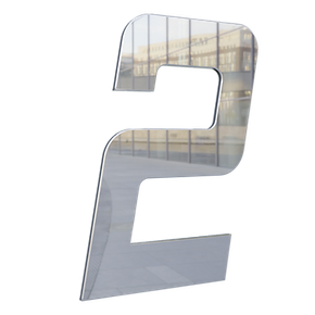 05 numero para residencia 130mm prata espelhado metalmidia