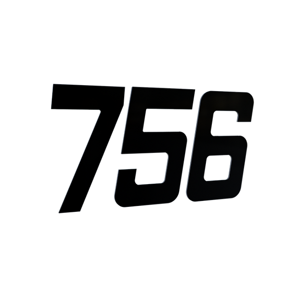 11 numero 130mm garbo font preto metalmidia