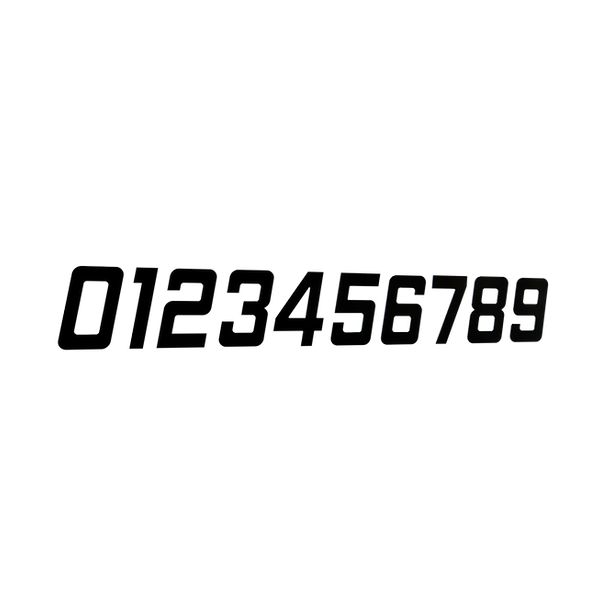 12 numero 130mm garbo font preto metalmidia